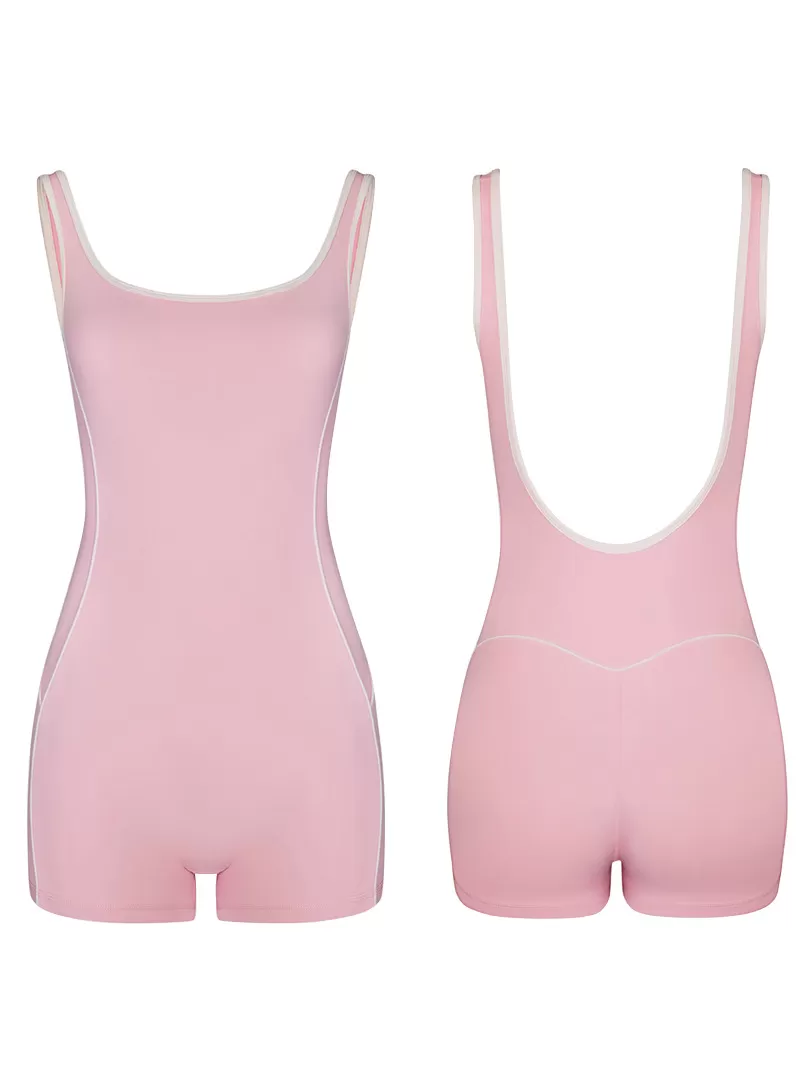 Yoga Jumpsuit Hip Lifting Jumpsuit Shorts Sports and Fitness Suit Activewear Wholesale Backless Yoga Jumpsuit FGBK6604