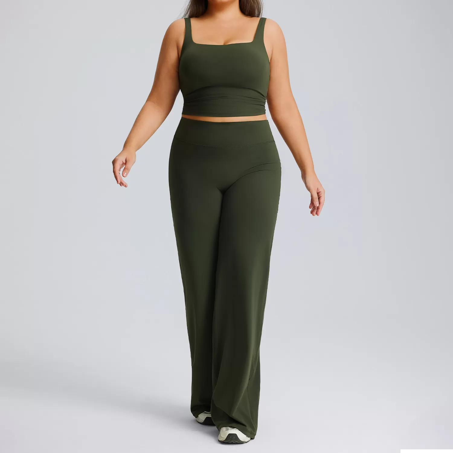 Plus Size Womens Yoga Clothing Quick Dry Pilates Running  Sports 2 Piece Suit Yoga Set Gym Fitness Sets for Women FGBF244+245