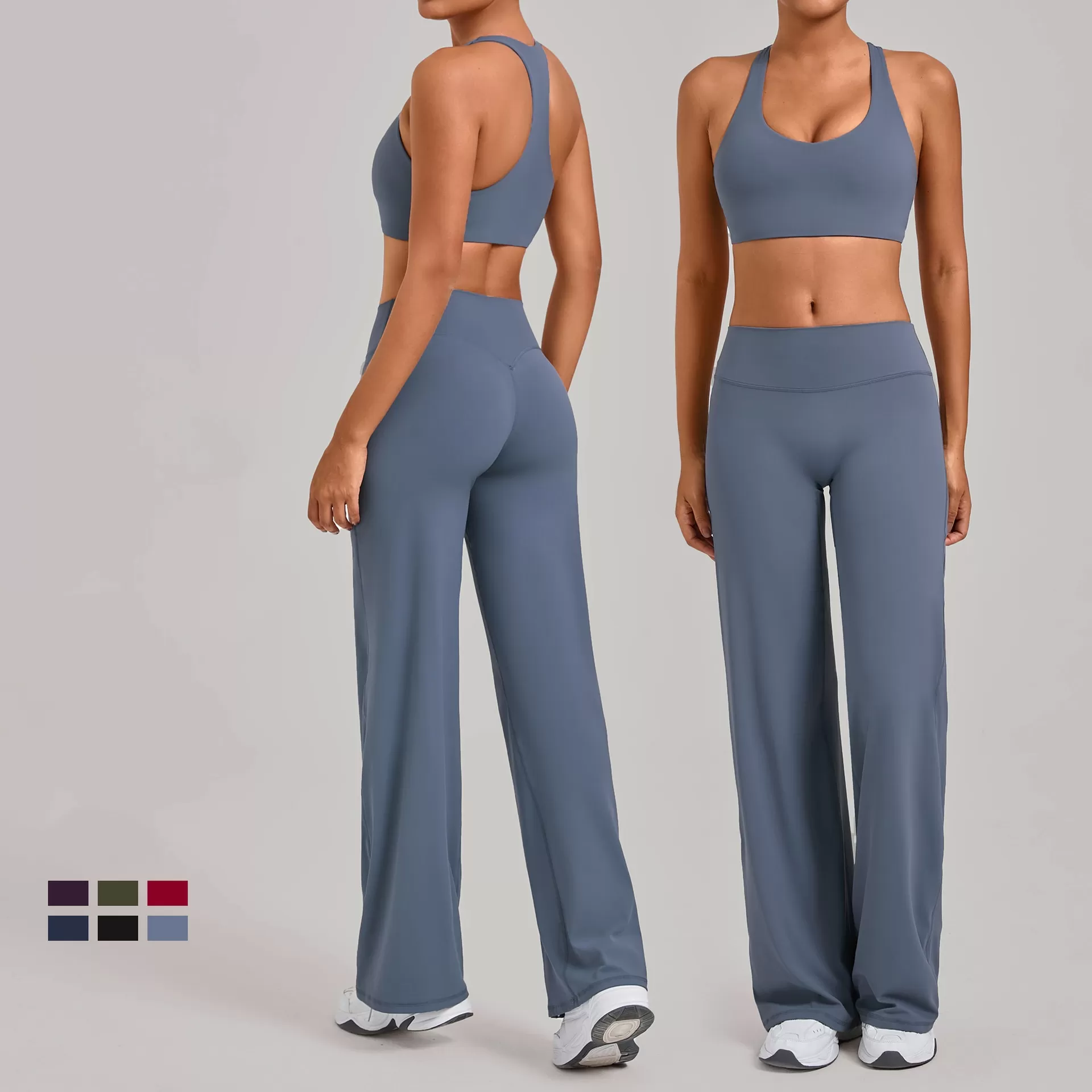 Fitness Clothing Women Yoga Wear Set High Elastic Running Sports Gym Fitness Set FGB9063+91229