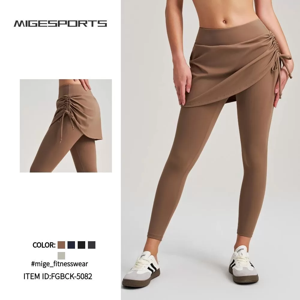 Women's High Waist Drawstring for Yoga Pants with Tummy Control Slimming  Full Length FGBCK-5082