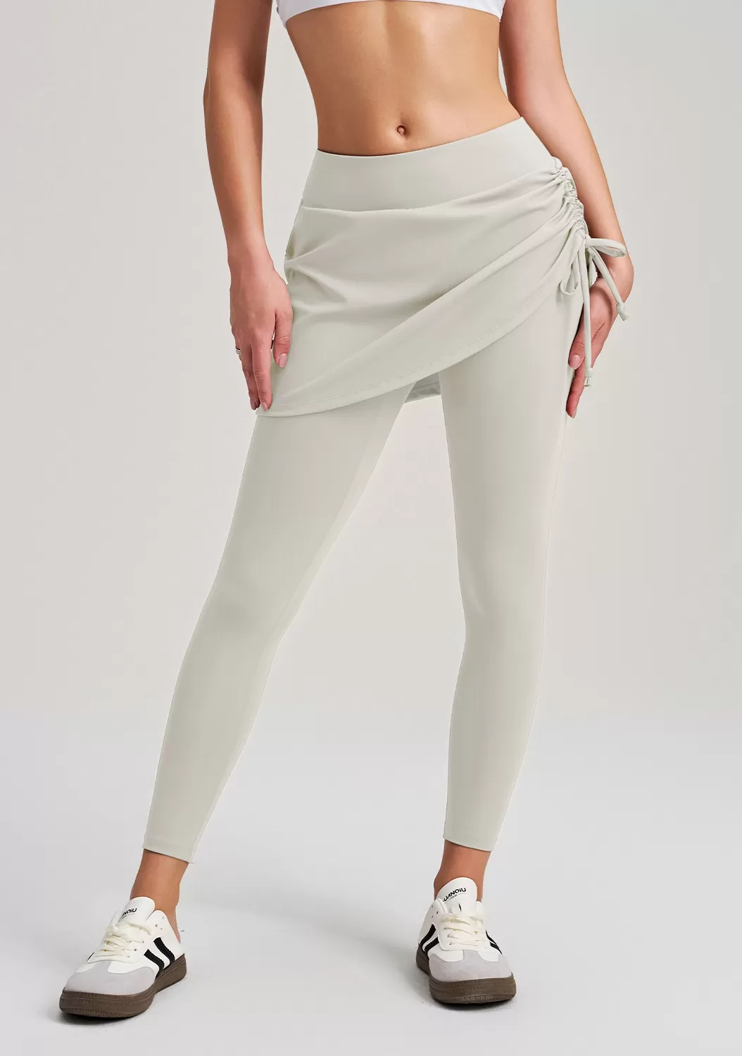 Women's High Waist Drawstring for Yoga Pants with Tummy Control Slimming  Full Length FGBCK-5082