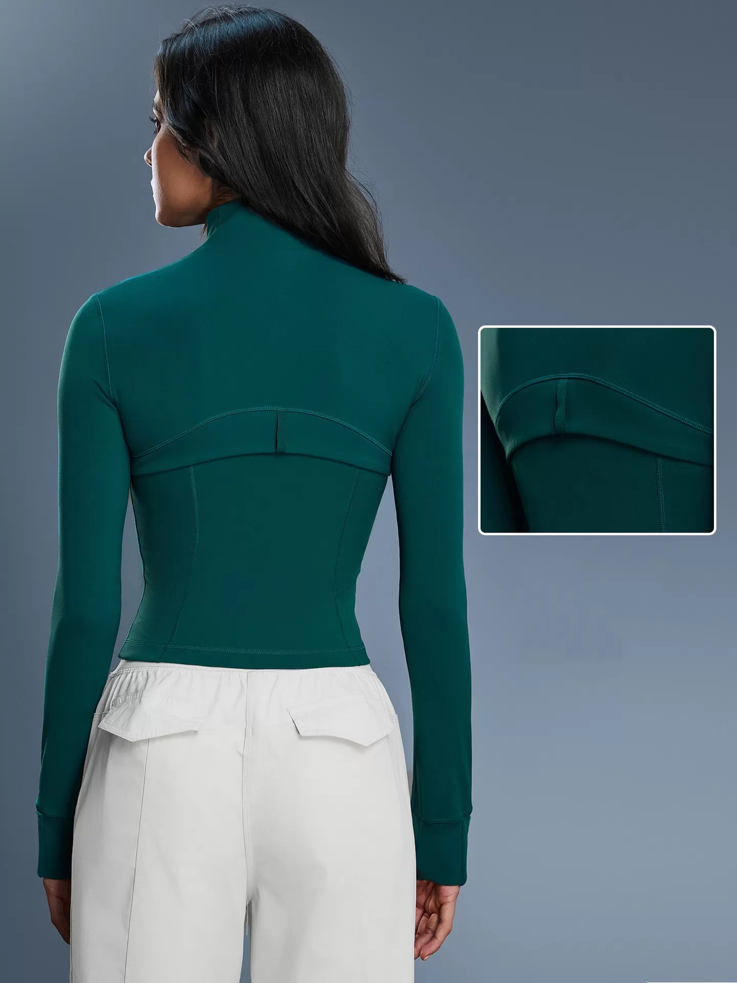 Outdoor Sports Yoga Long Sleeve Women Fitness High Elasticity Slim Sports Jacket Workout Stand Collar Zipper Gym Yoga Coat FGBDAW177