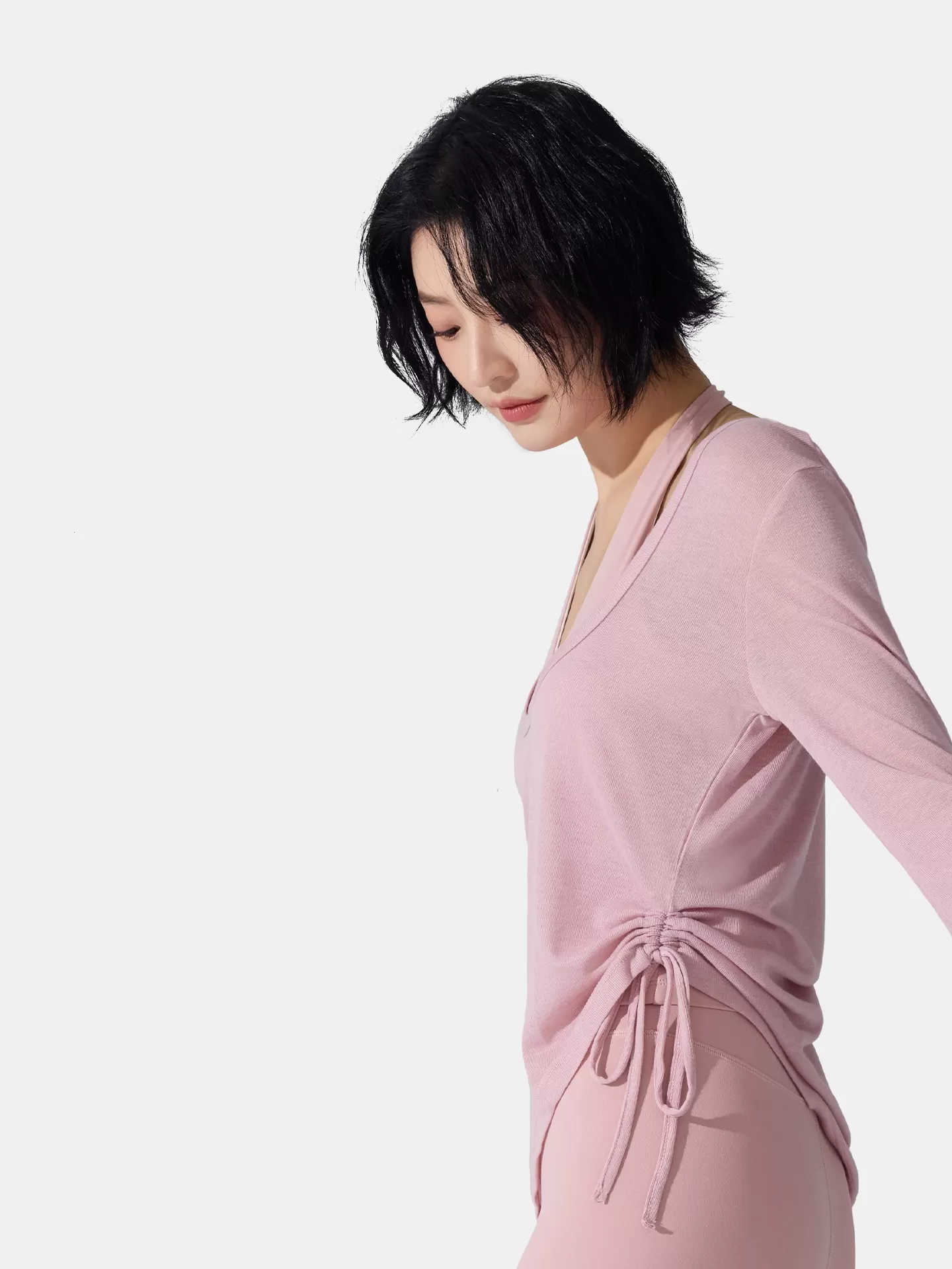 Loose Yoga Clothing Smock Casual Long-Sleeved Fitness Top FGBYC473