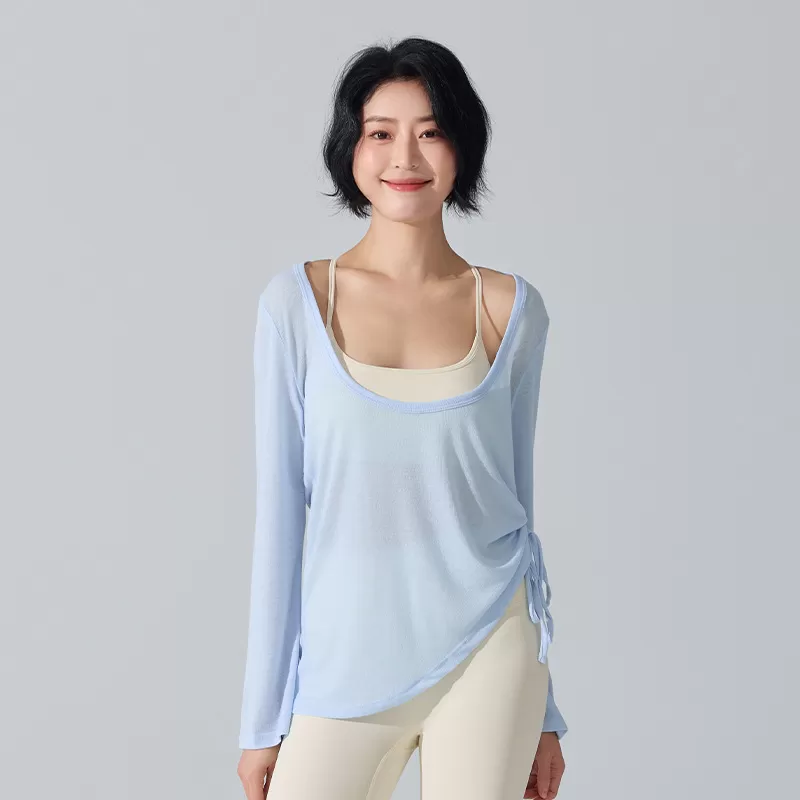 Light blue long sleeves tops