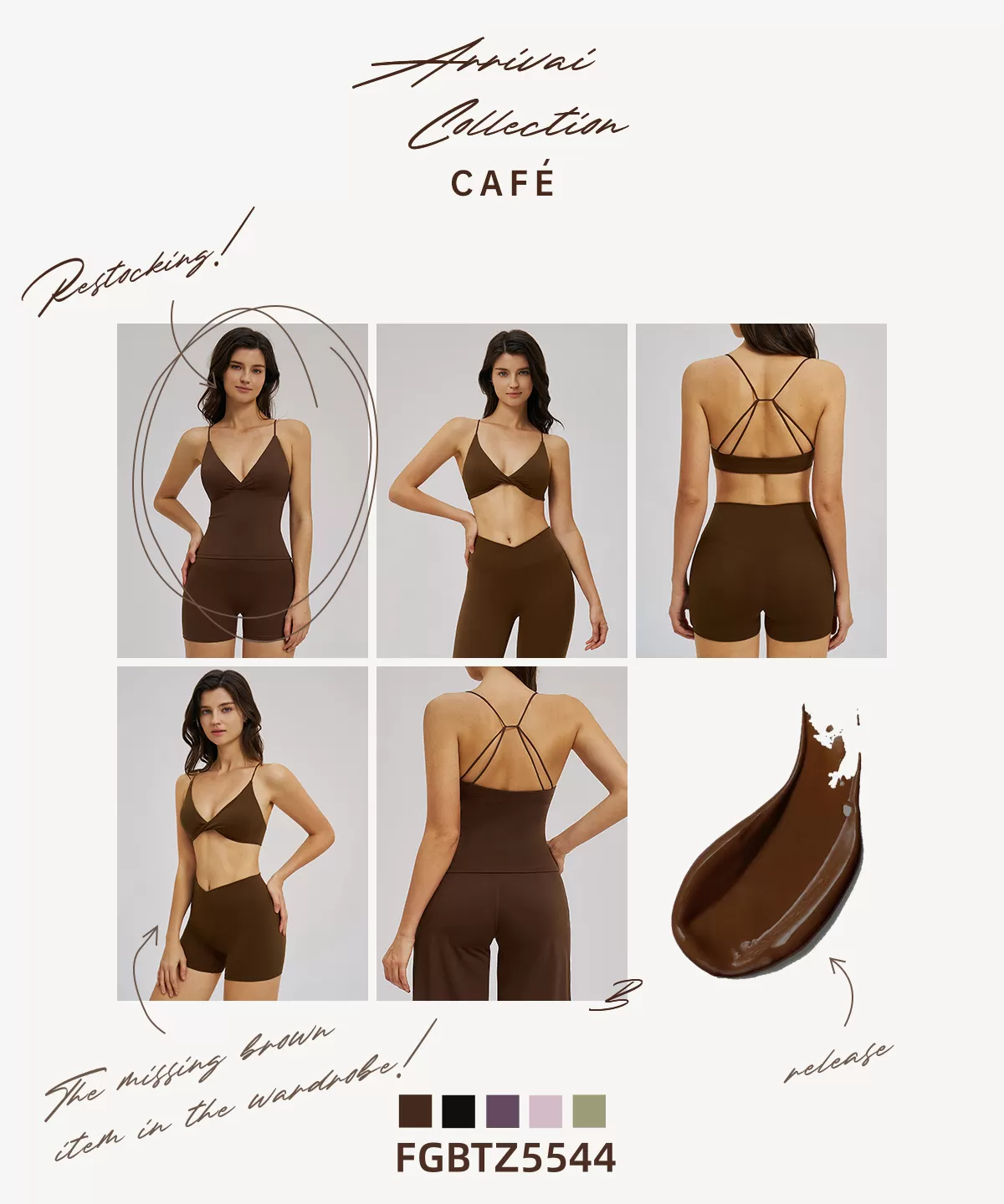 New Arrival: 5-Piece Yoga Set – Model FGBTZ5544