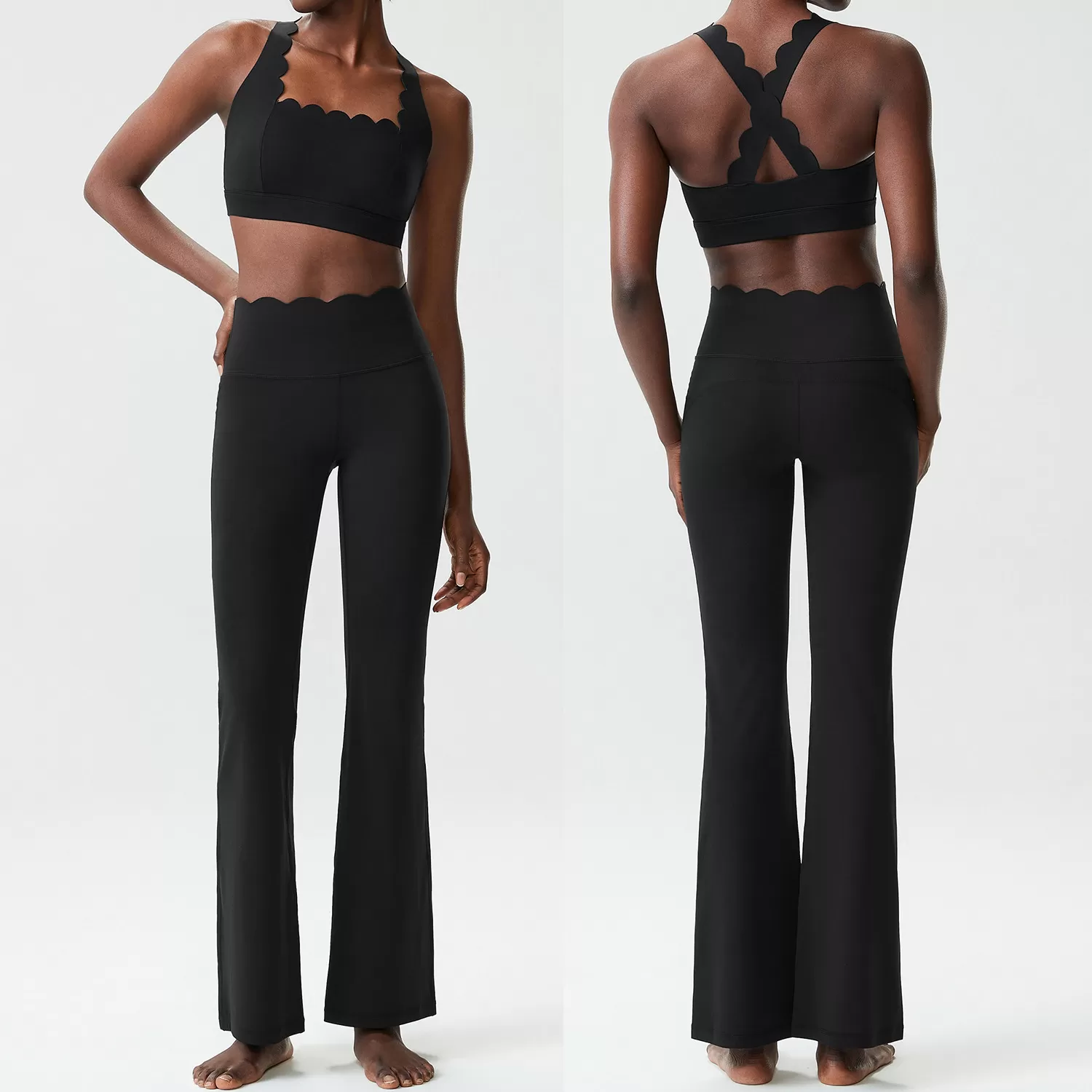 2 Piece Yoga Set Comfortable and Elastic Workout Clothes Yoga Set for Women FGBYB417+LP641