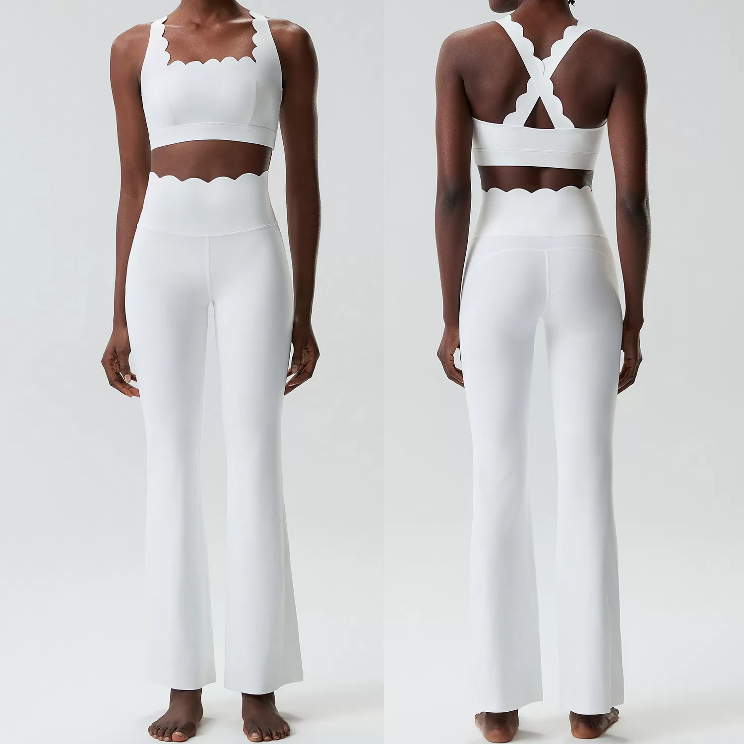 2 Piece Yoga Set Comfortable and Elastic Workout Clothes Yoga Set for Women FGBYB417+LP641