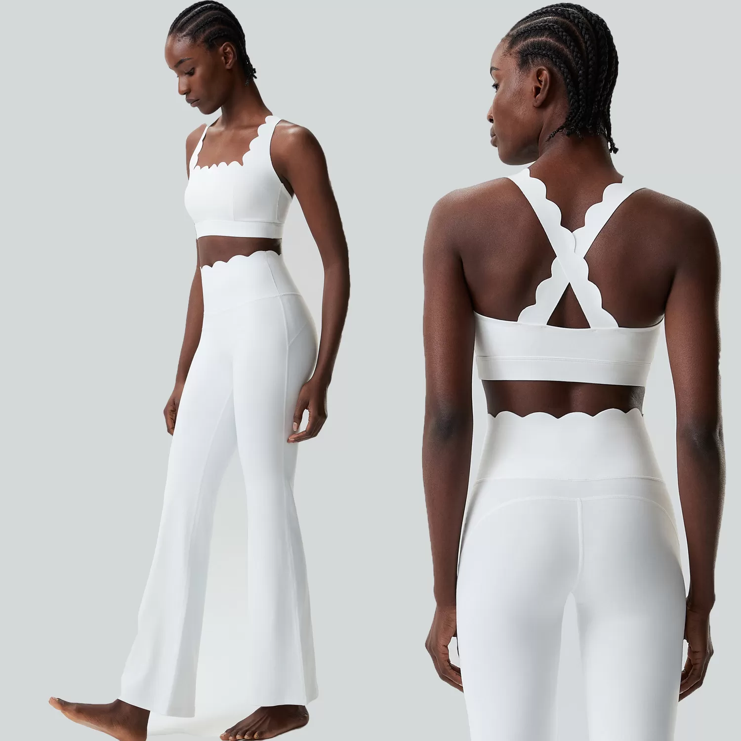 2 Piece Yoga Set Comfortable and Elastic Workout Clothes Yoga Set for Women FGBYB417+LP641