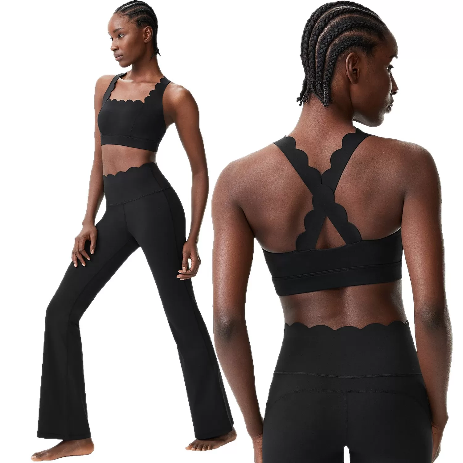2 Piece Yoga Set Comfortable and Elastic Workout Clothes Yoga Set for Women FGBYB417+LP641