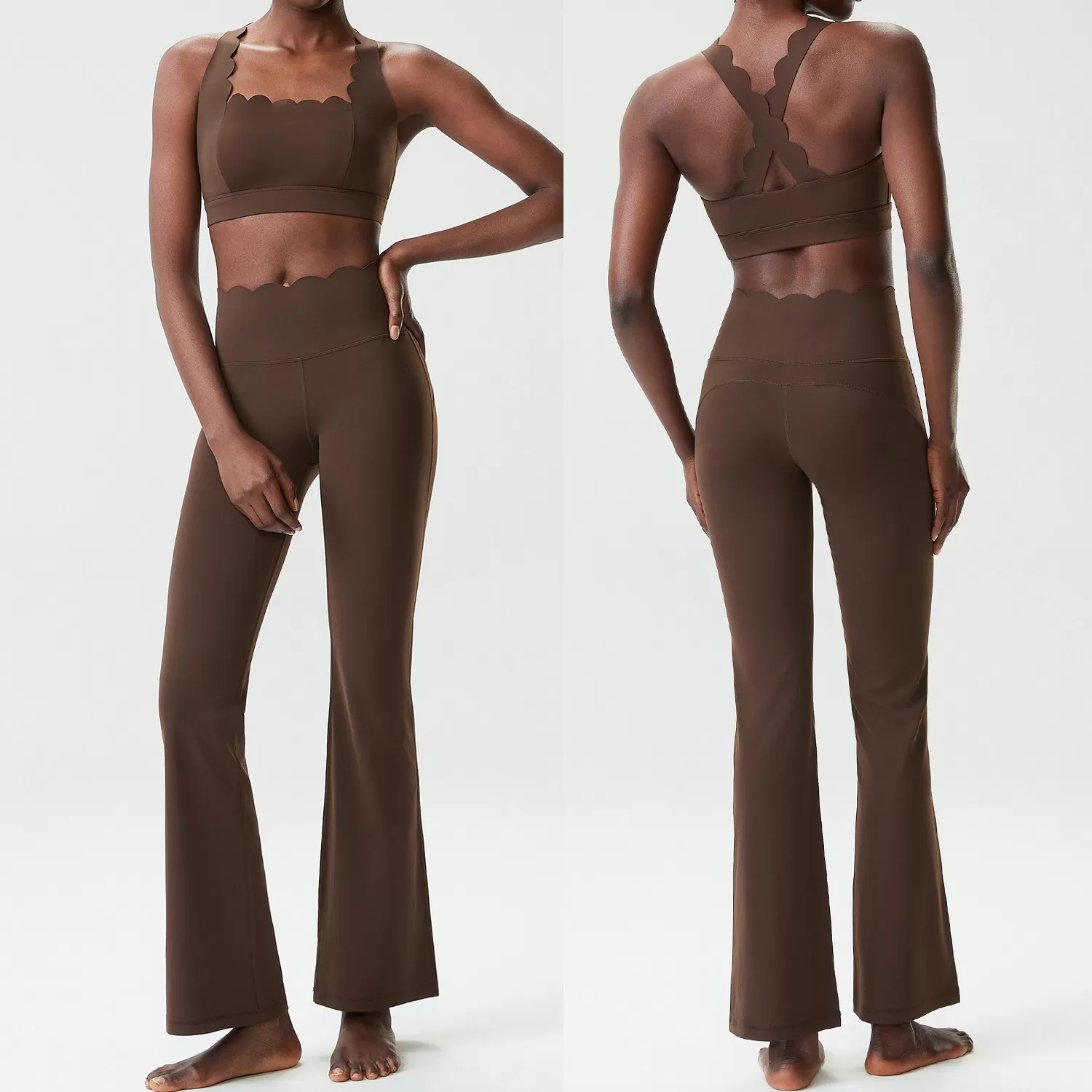 2 Piece Yoga Set Comfortable and Elastic Workout Clothes Yoga Set for Women FGBYB417+LP641