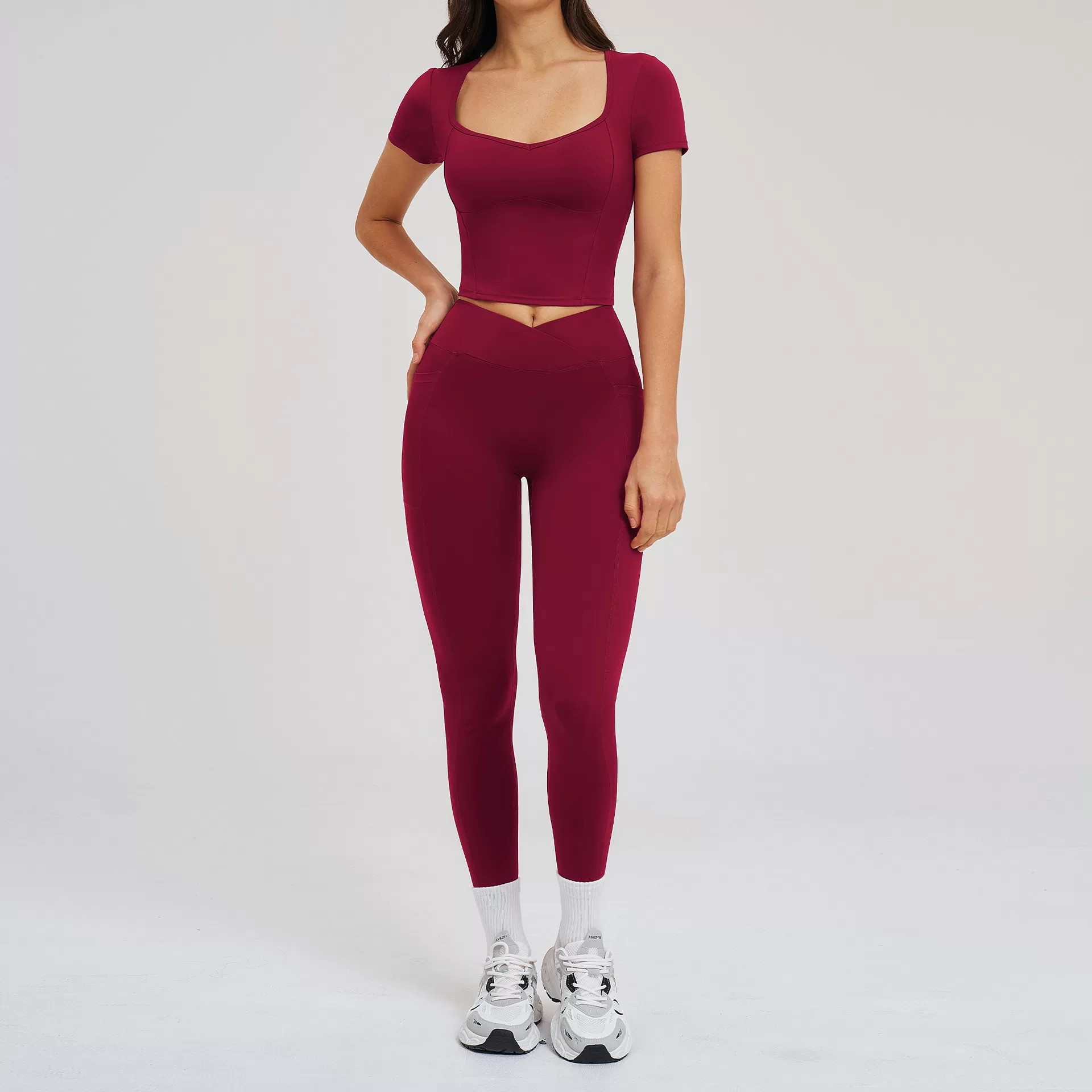 Cherry short sleeves+leggings