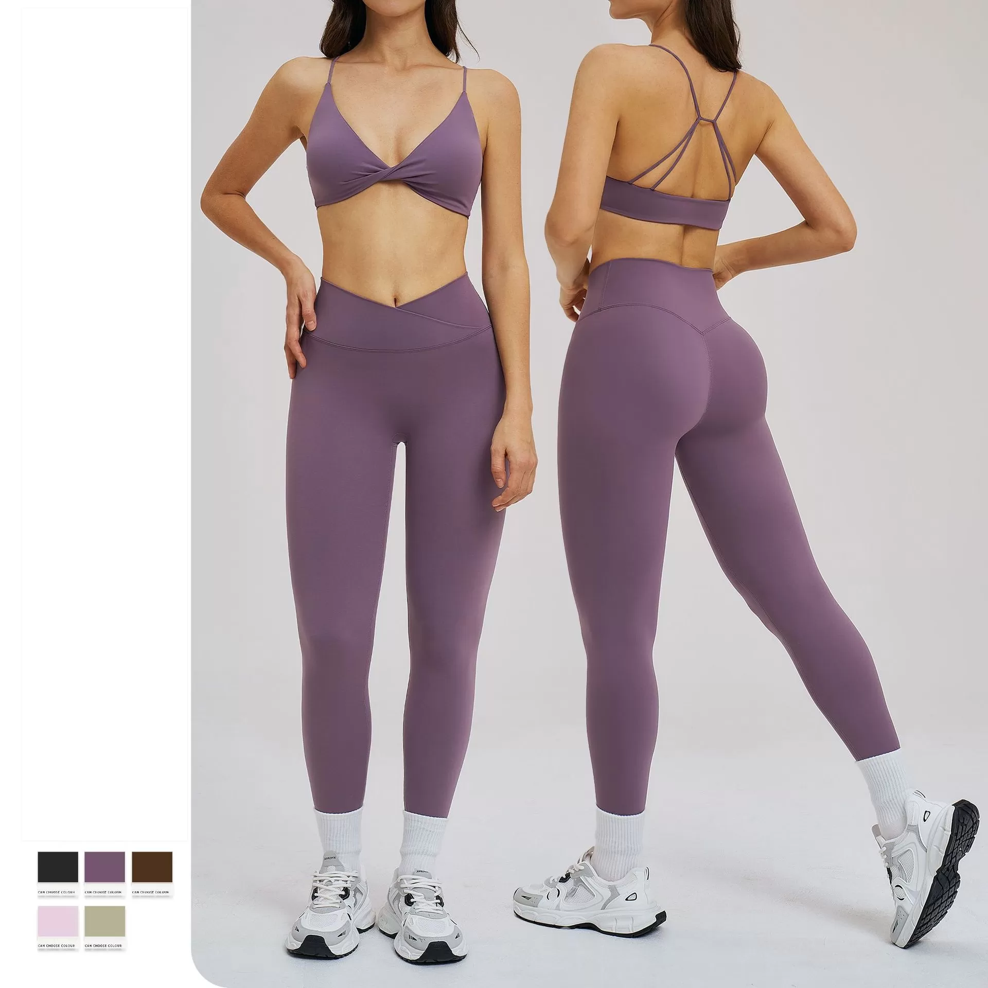 2PCS Sports Set Gym Set Women Yoga Suit Running Sport Bra + Stretch Workout Leggings Yoga Clothing FGBTZ5544