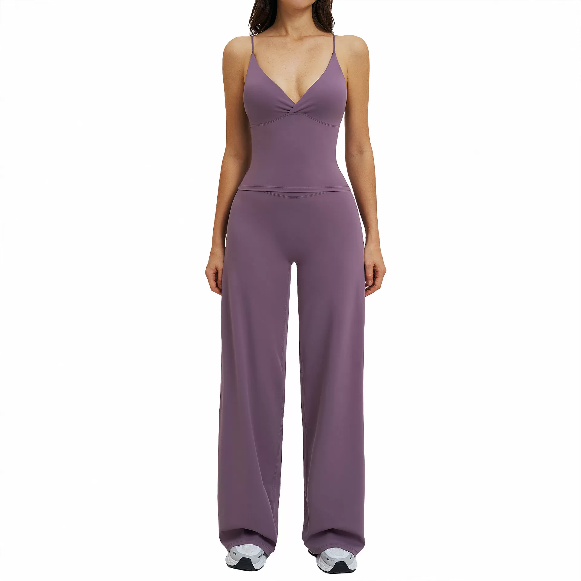 Gym Activewear Sets Nylon and Spandex Gym Clothes Female Fitness WearWide Leg Yoga Sets  FGBTZ5544