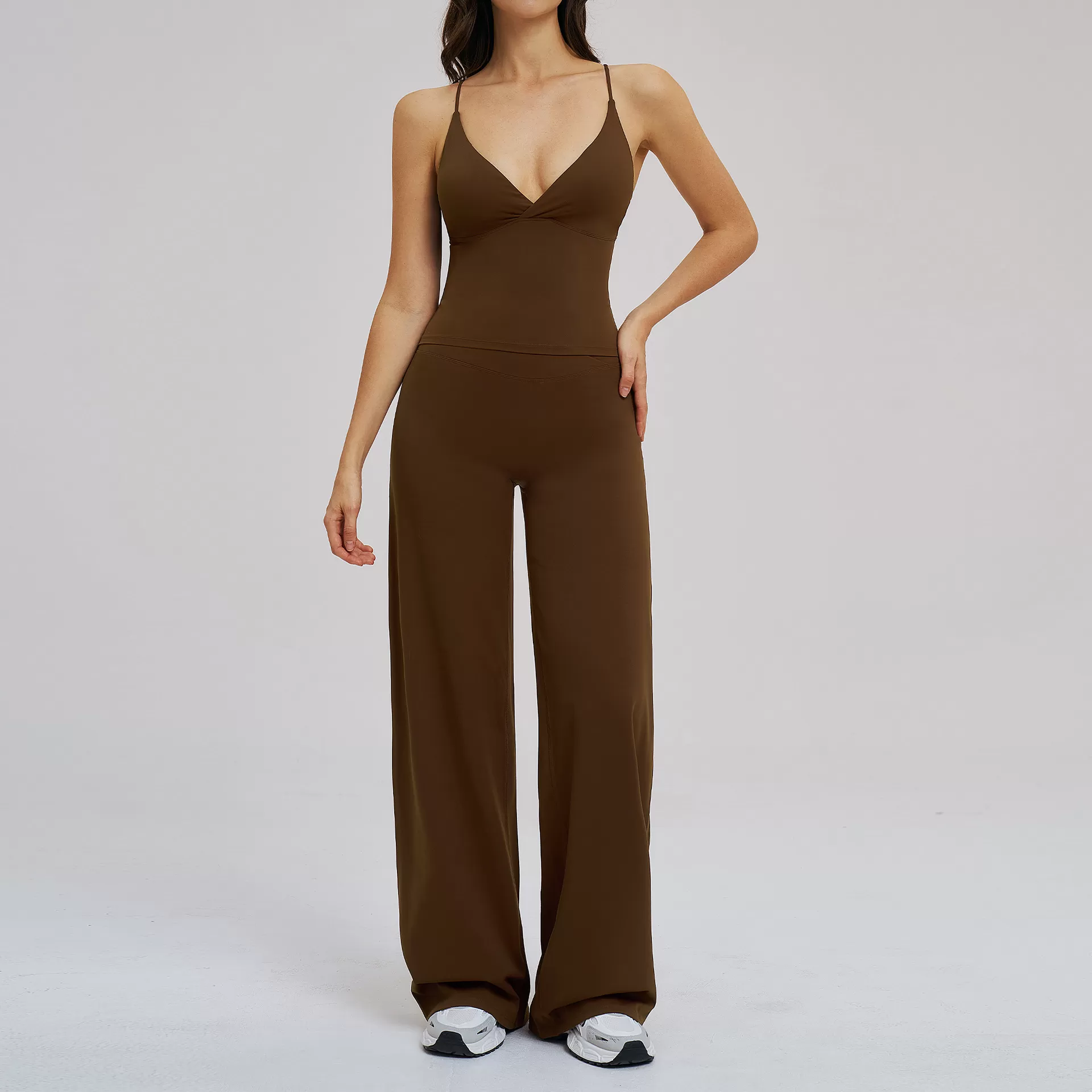 Brown  singlets+pants