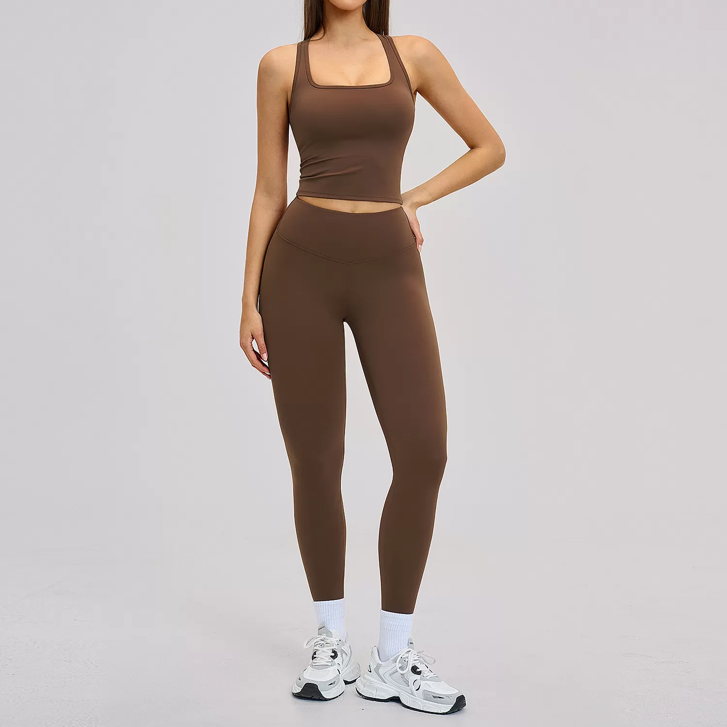 Coffee singlets+leggings