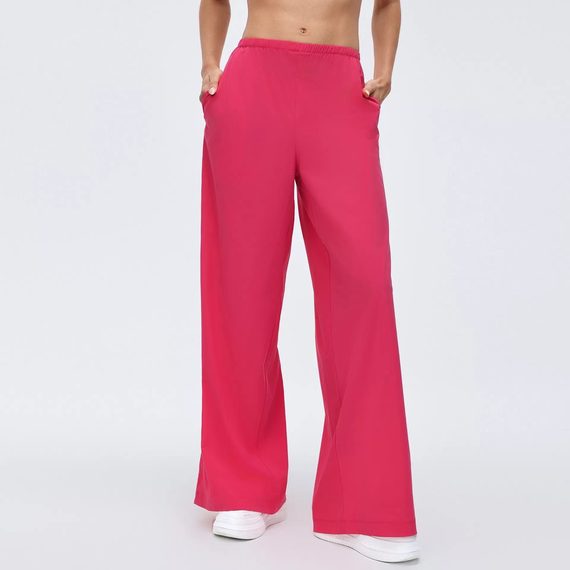 Womens Running Trousers Loose Wide Leg Sports Casual Fitness Sweatpants Yoga Pant FGBD26030