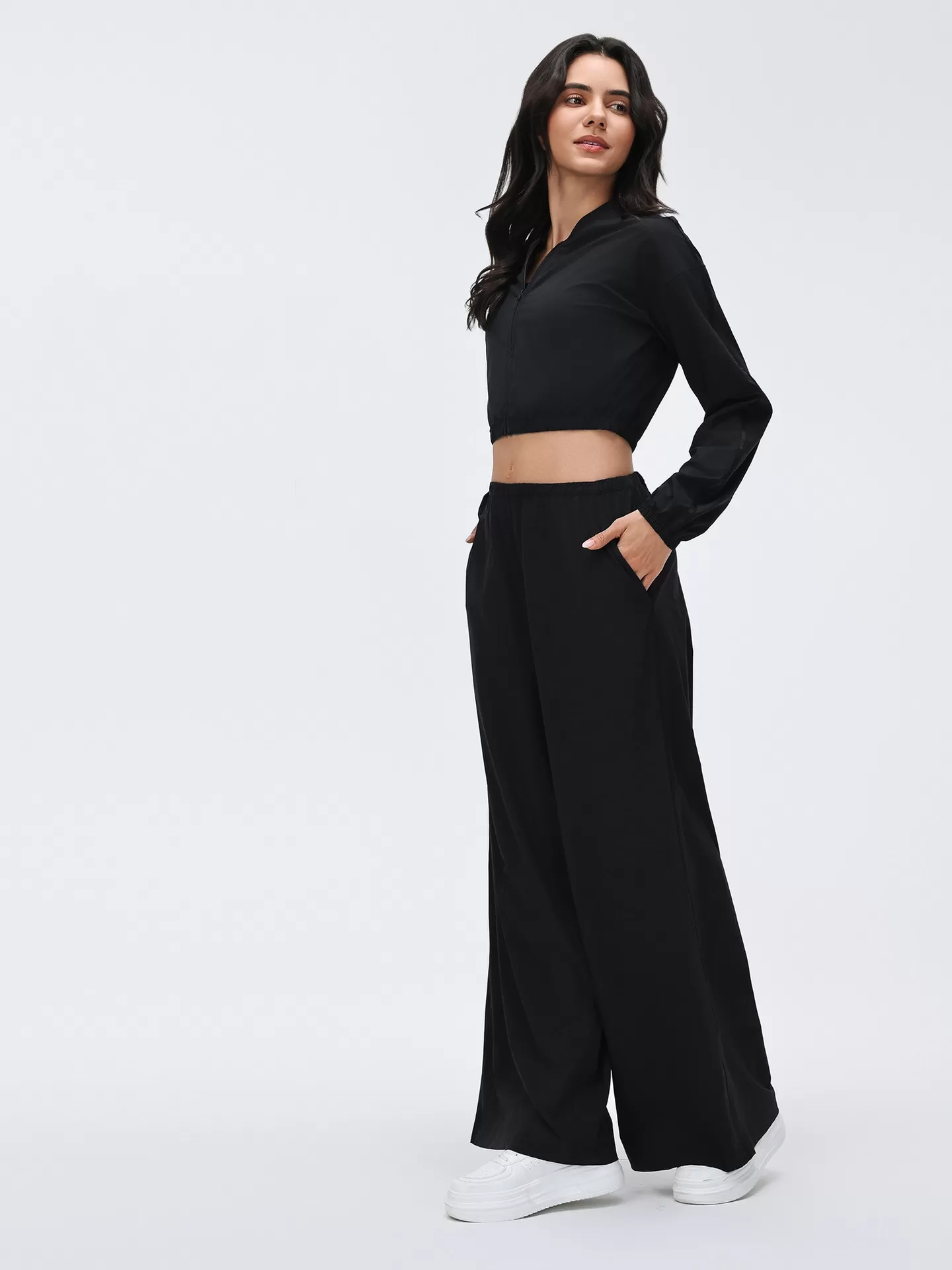 Womens Running Trousers Loose Wide Leg Sports Casual Fitness Sweatpants Yoga Pant FGBD26030