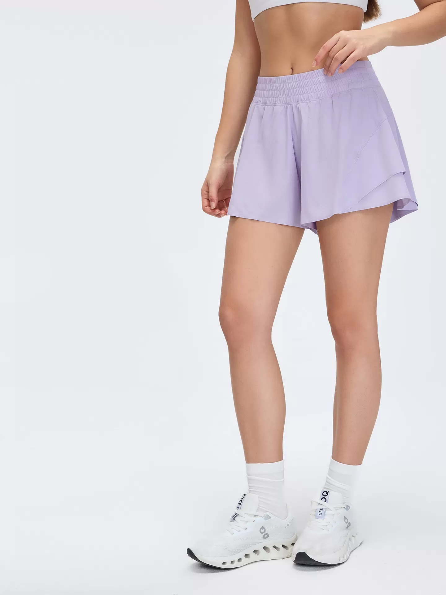 Women's Yoga Shorts Pants Quick Dry Polyester Workout Elastic Waist Women Sport Running Shorts FGBD26011