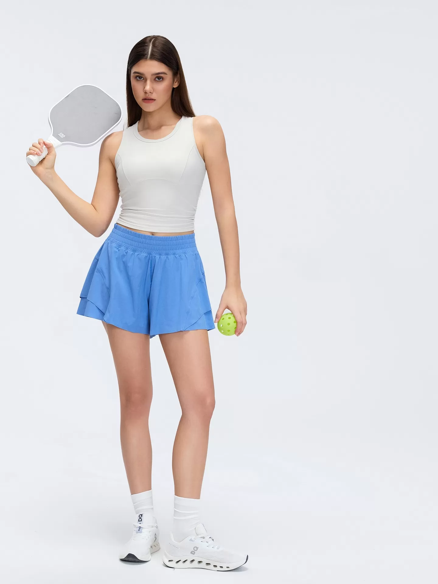 Women's Yoga Shorts Pants Quick Dry Polyester Workout Elastic Waist Women Sport Running Shorts FGBD26011