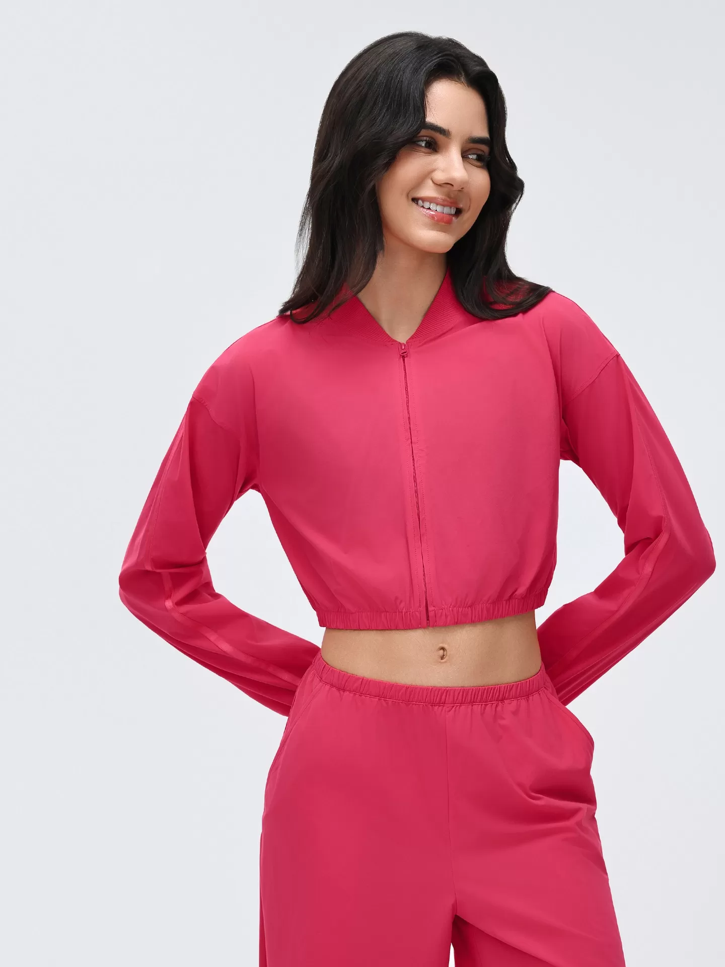 Running Sports Jacket Short Zipper Yoga Jacket Women's Sportswear FGBD26029