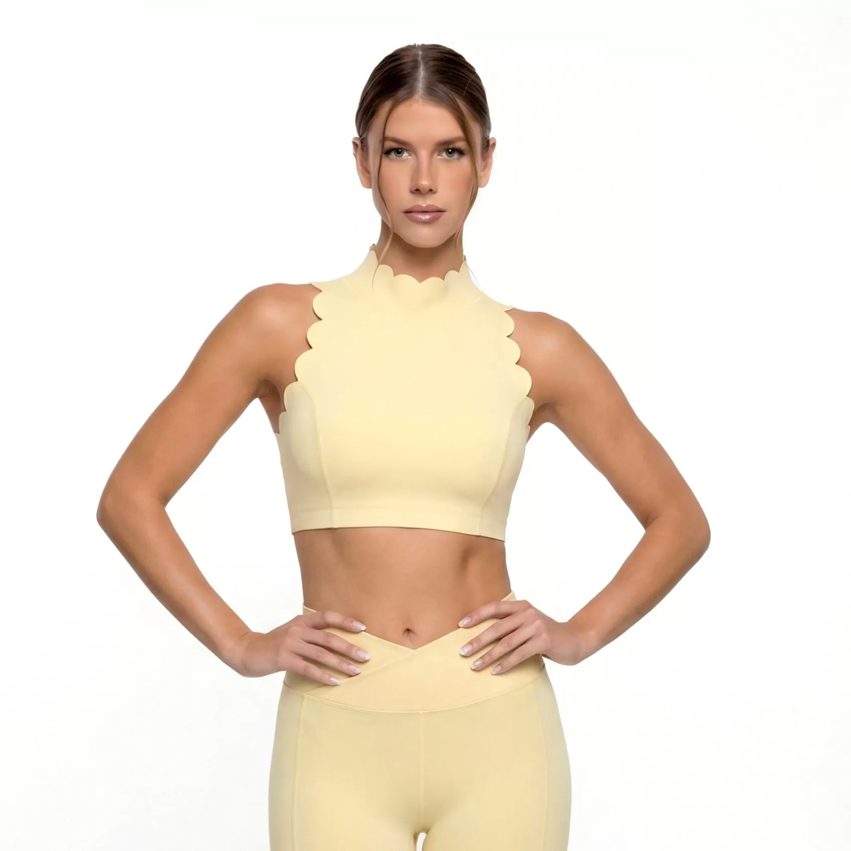 Sports Outfit Leggings and Singlets Yoga Wear Workout Sportswear Gym Fitness Sets for Women FGB8814