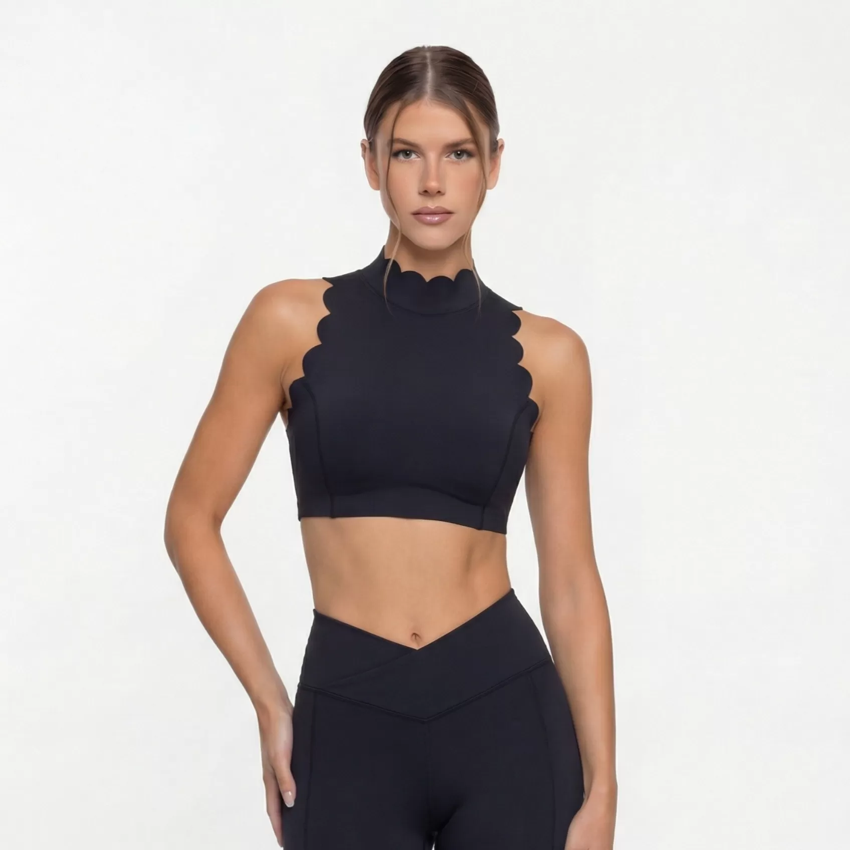 Sports Outfit Leggings and Singlets Yoga Wear Workout Sportswear Gym Fitness Sets for Women FGB8814