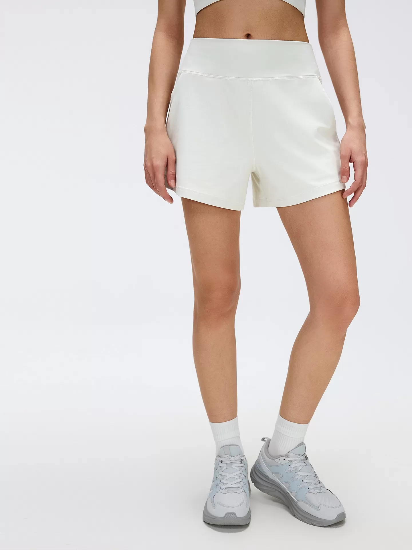 Women's Yoga Shorts Lightweight Sports Outdoor Running Nylon Spandex Shorts FGBD26076