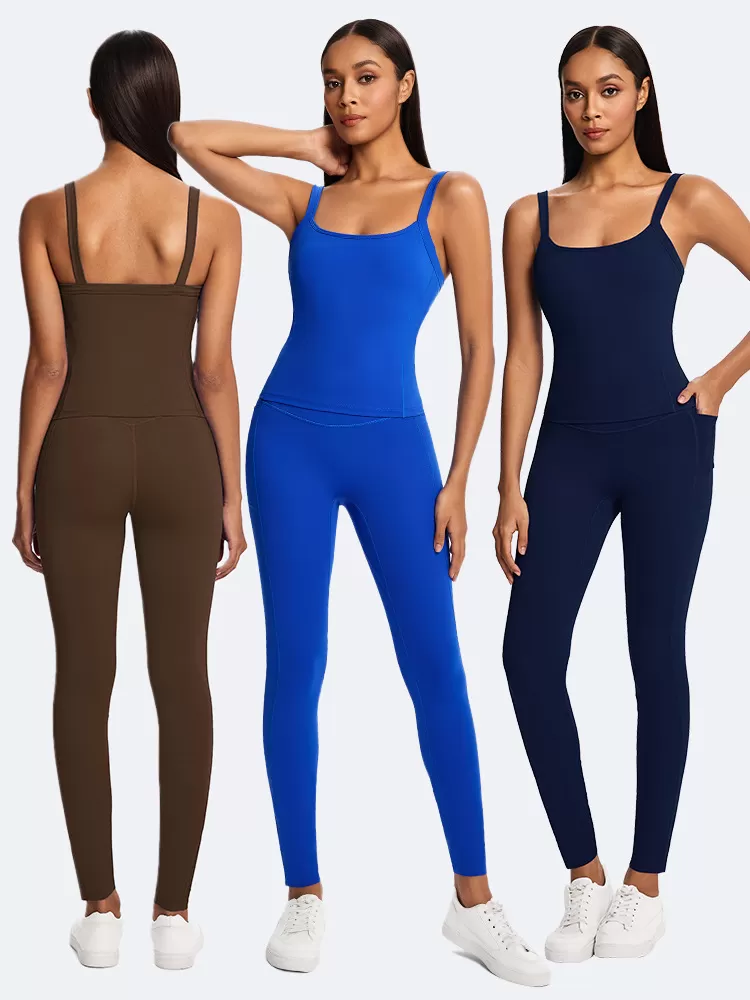 Recycled Fabrics Material 2piece Singlets Gym LeggingsYoga Sets Outfit Workout Women Sets FGBHD255WCB302+HD255WCL008