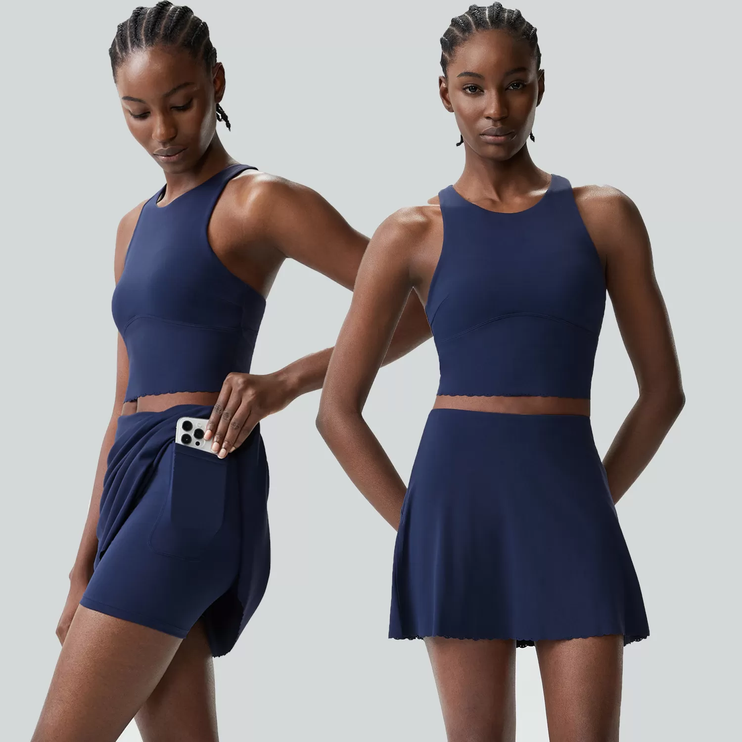 Yoga Women Workout Bra and Skirts Two Piece Fitness Yoga Outfit Sport Set Women FGBYB607+SP622