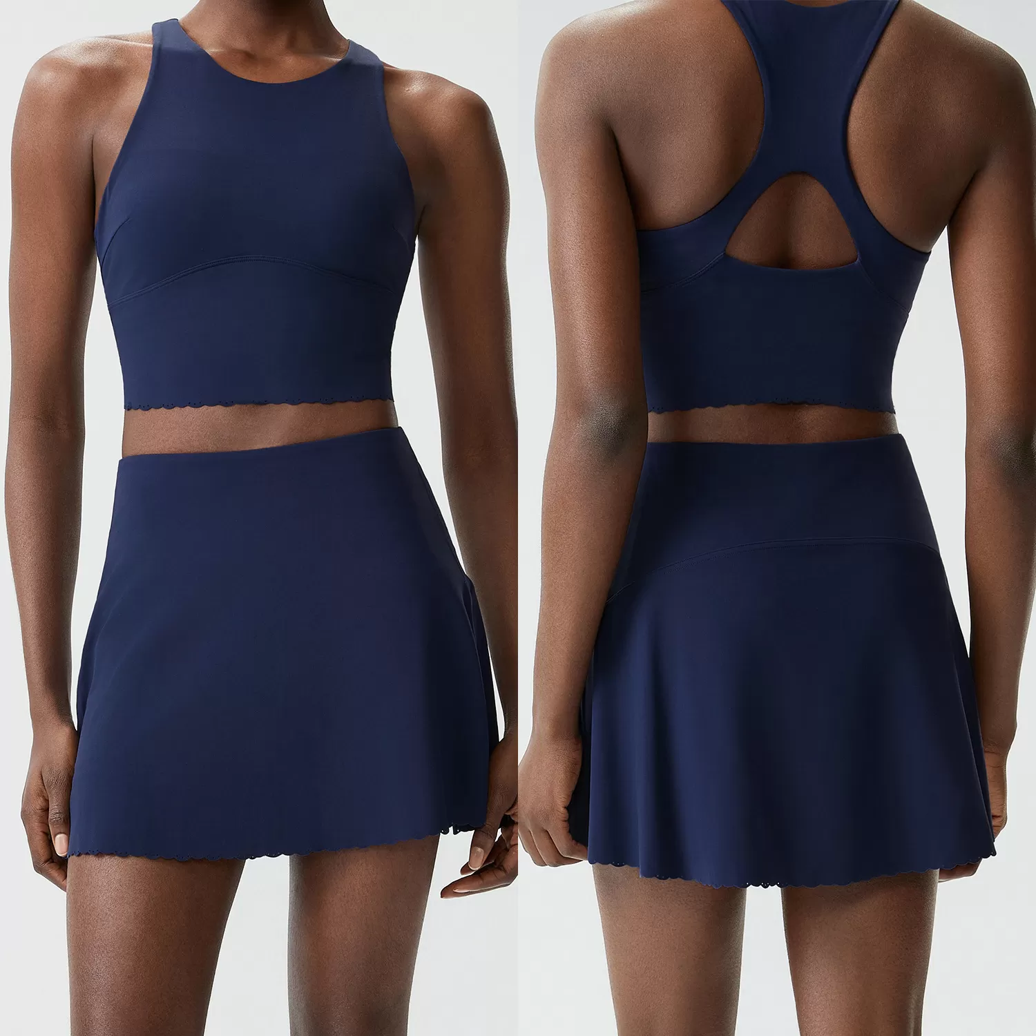 Yoga Women Workout Bra and Skirts Two Piece Fitness Yoga Outfit Sport Set Women FGBYB607+SP622