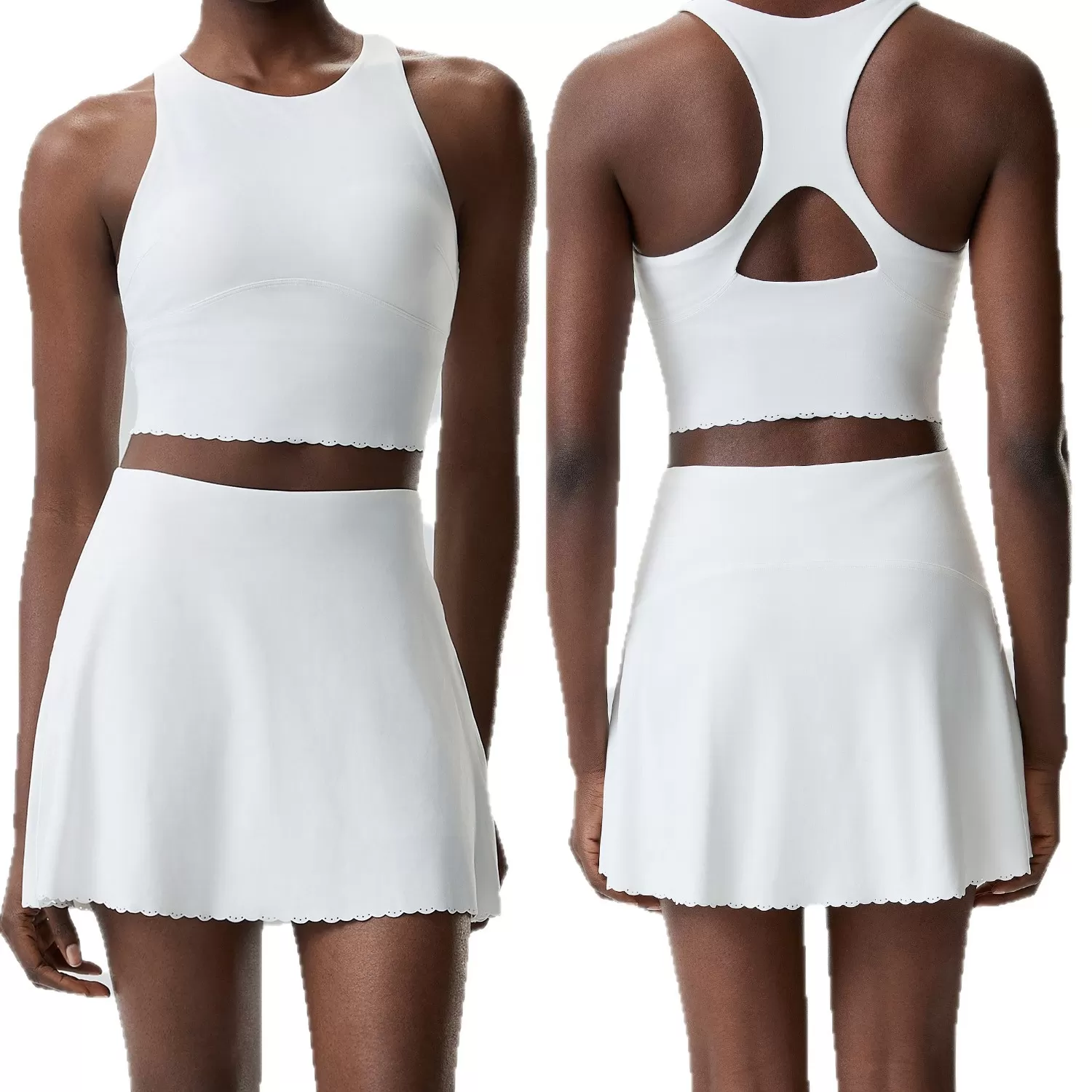 Yoga Women Workout Bra and Skirts Two Piece Fitness Yoga Outfit Sport Set Women FGBYB607+SP622