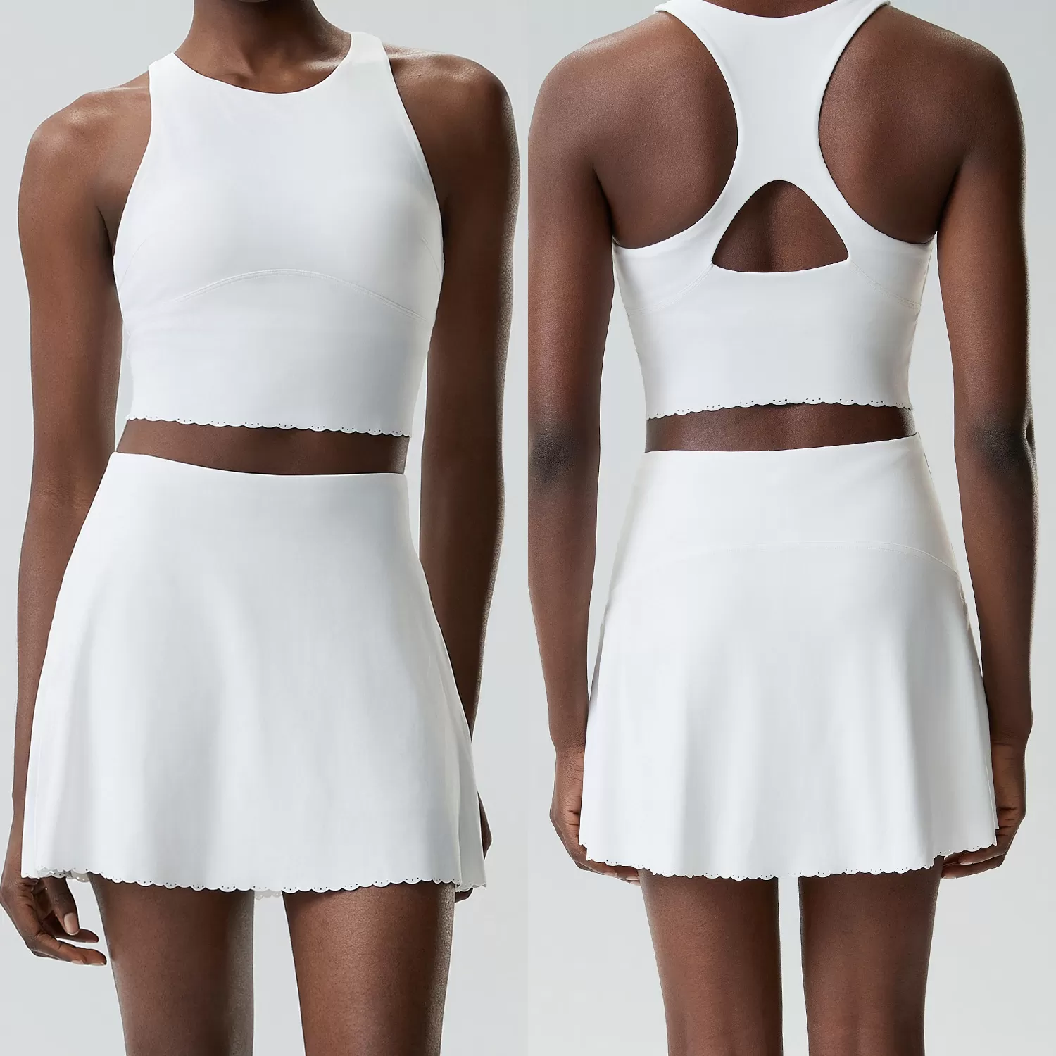 Yoga Women Workout Bra and Skirts Two Piece Fitness Yoga Outfit Sport Set Women FGBYB607+SP622