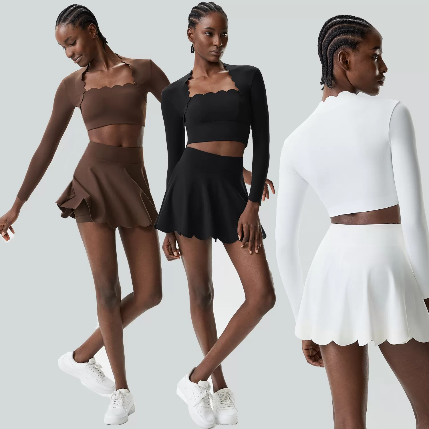 Workout Wear Yoga Sets Gym Fitness Wear Sports Bra Skirts Set FGBYB609/YB602+SP466