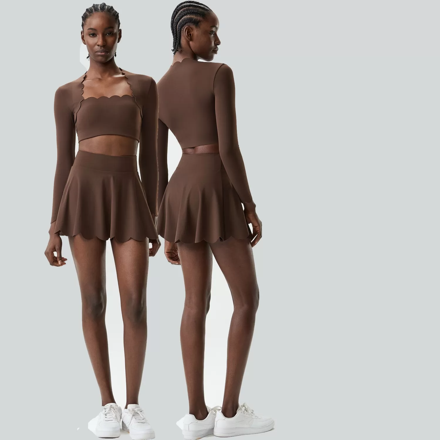 Workout Wear Yoga Sets Gym Fitness Wear Sports Bra Skirts Set FGBYB609/YB602+SP466