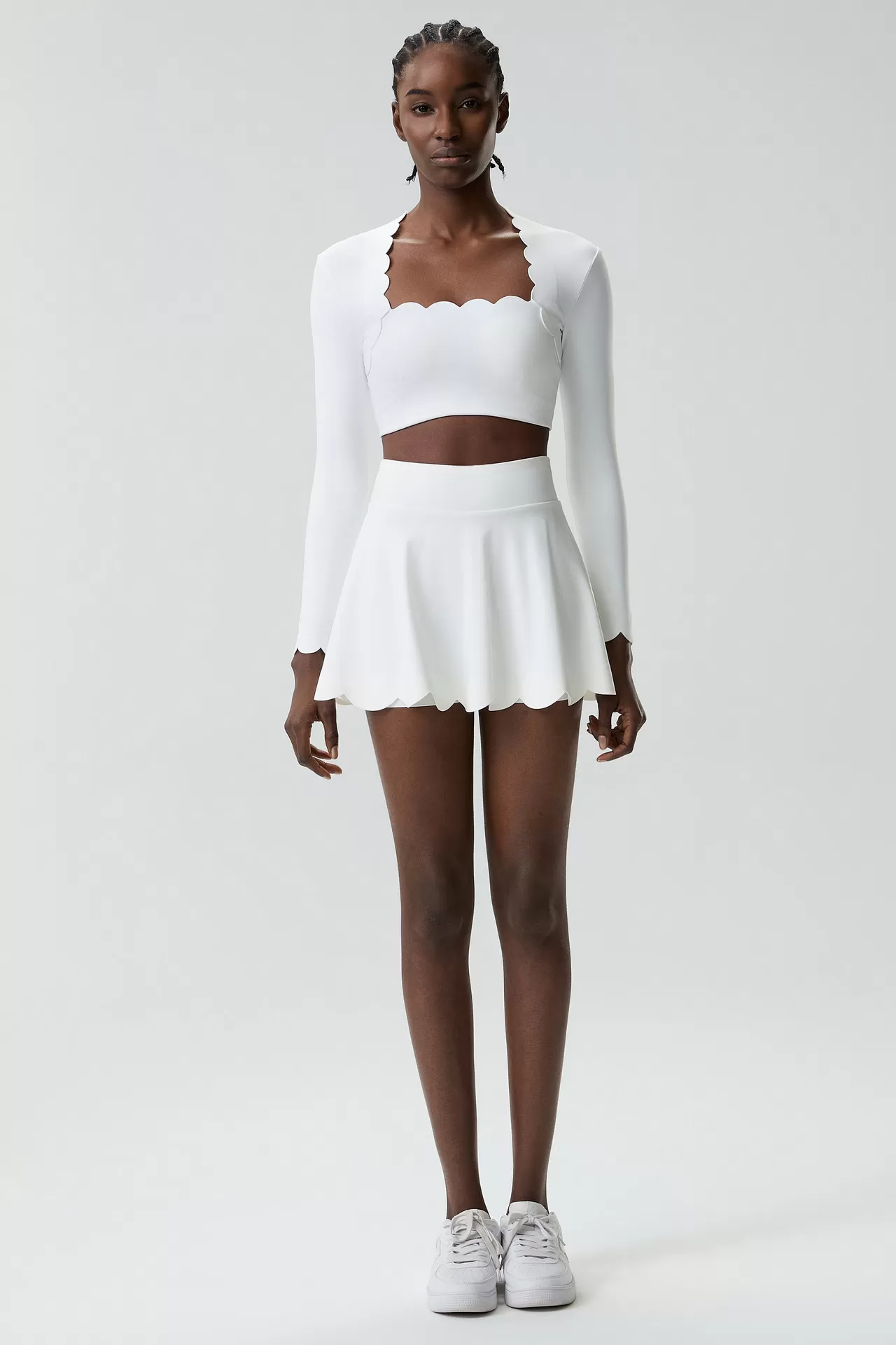  Off white  long sleeves-1+skirts