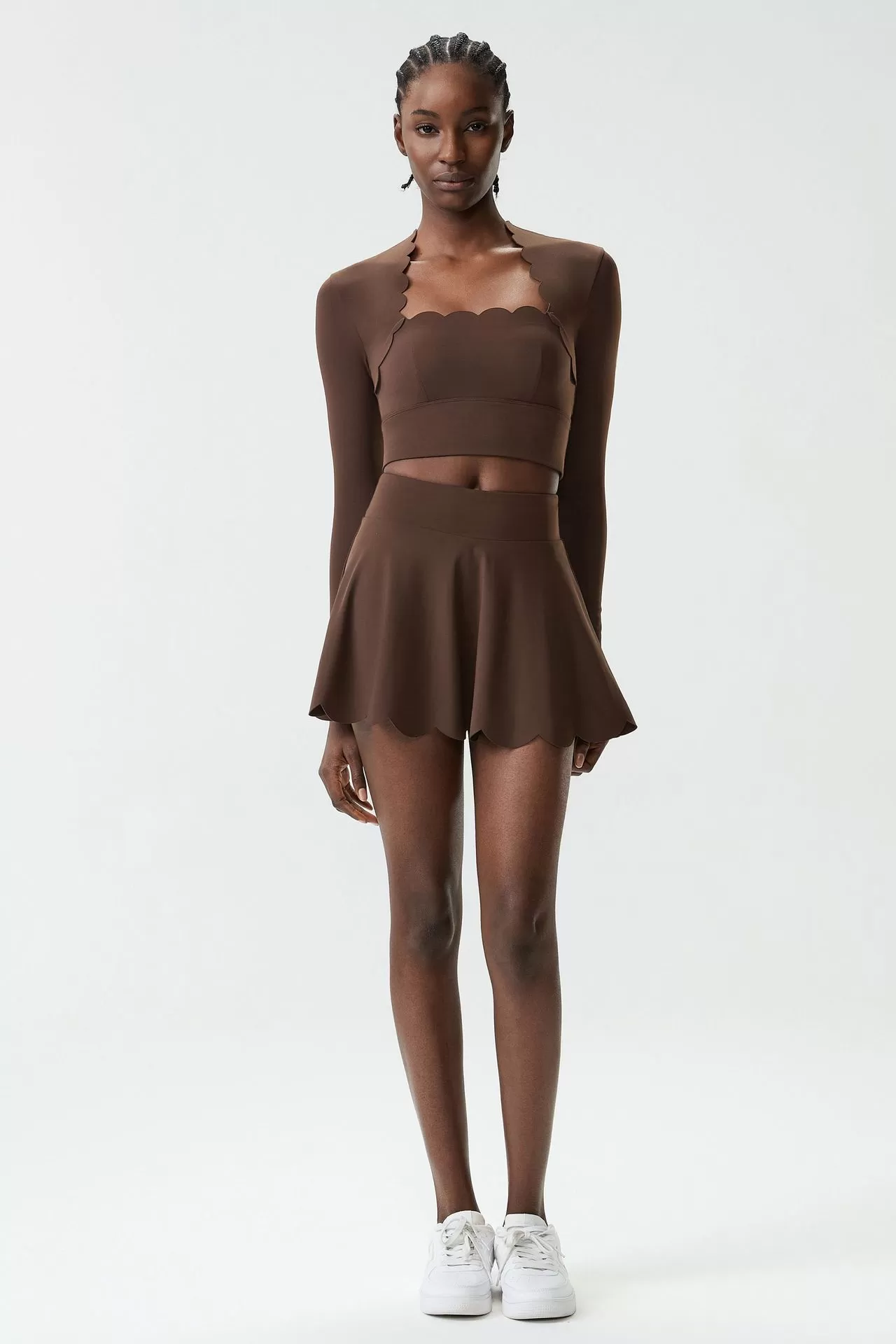 Coffee  long sleeves-2+skirts