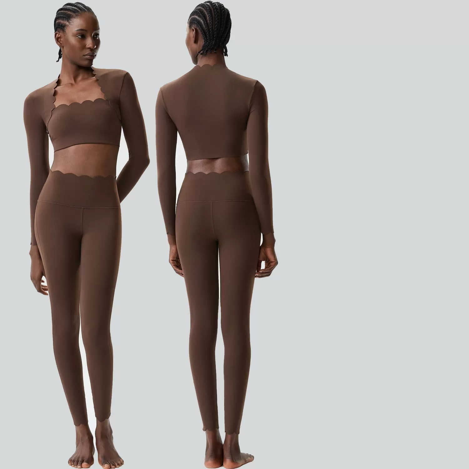 Long Sleeve 3 Piece Yoga Set 4 Way Stretchable Gym Fitness 3 Piece Yoga Sets for Women FGBYB609/YB602+LP447