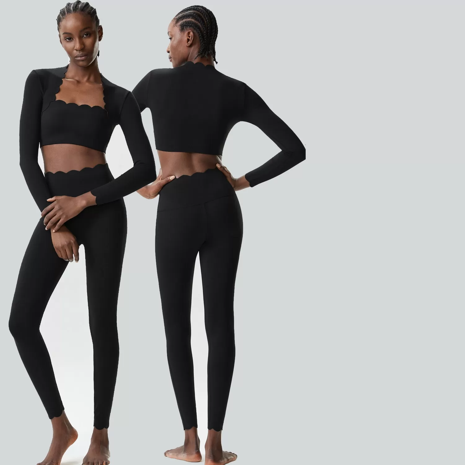 Long Sleeve 3 Piece Yoga Set 4 Way Stretchable Gym Fitness 3 Piece Yoga Sets for Women FGBYB609/YB602+LP447