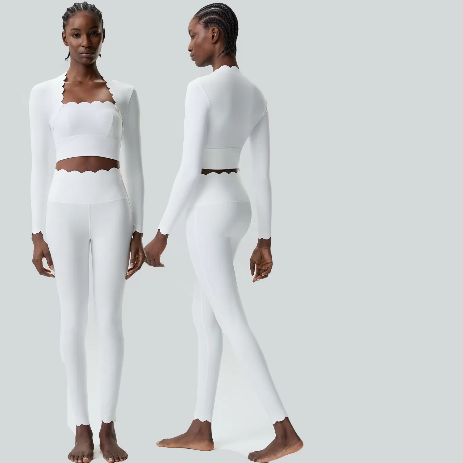 Long Sleeve 3 Piece Yoga Set 4 Way Stretchable Gym Fitness 3 Piece Yoga Sets for Women FGBYB609/YB602+LP447