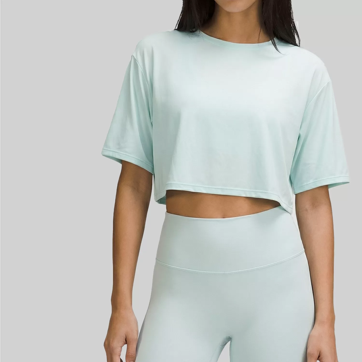 Top Loose Breathable Sports Women Absorption Sweat Running Fitness Short Sleeve FGBDWY116119