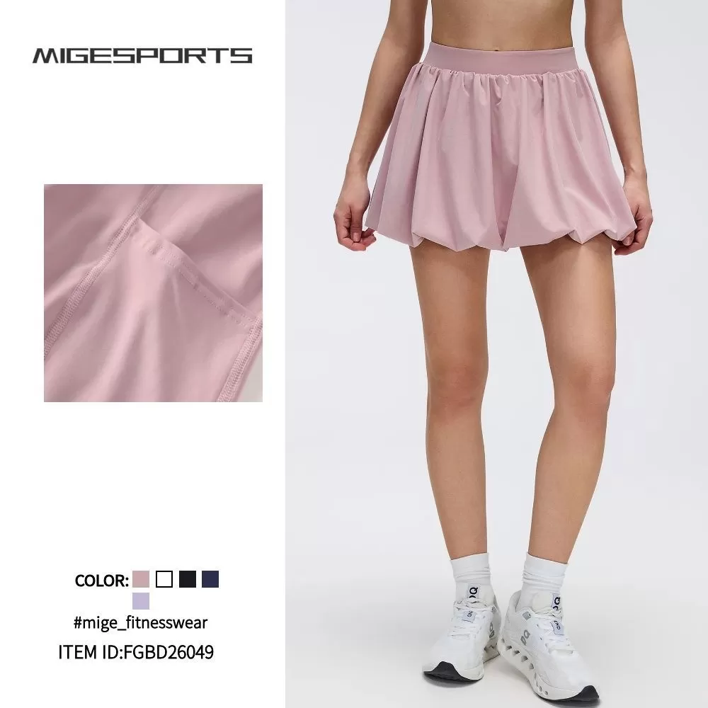 Women Sportswear Sports Tennis Golf Skirt Mid Waist Quick DryingTennis Skirt With Pocket FGBD26049