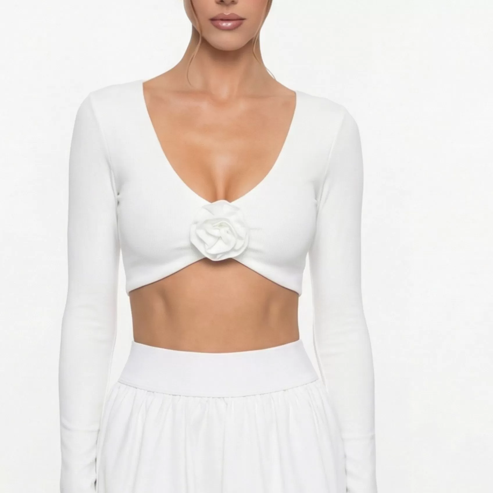 Ivory long sleeves tops