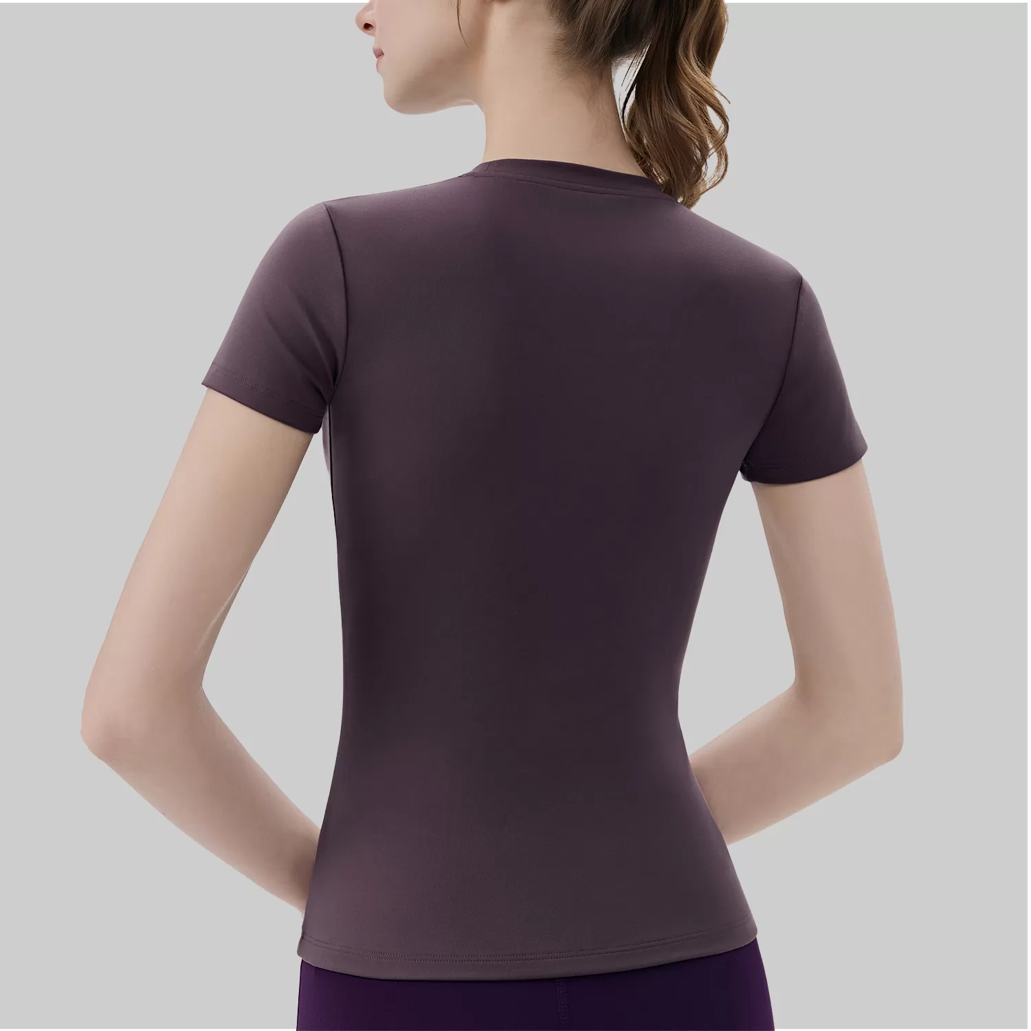 Workout Casual WomenSlim Breathable Yoga Wear Short Sleeve Sports Running Fitness Yoga T-shirt Tops FGBDWY116020-KJ