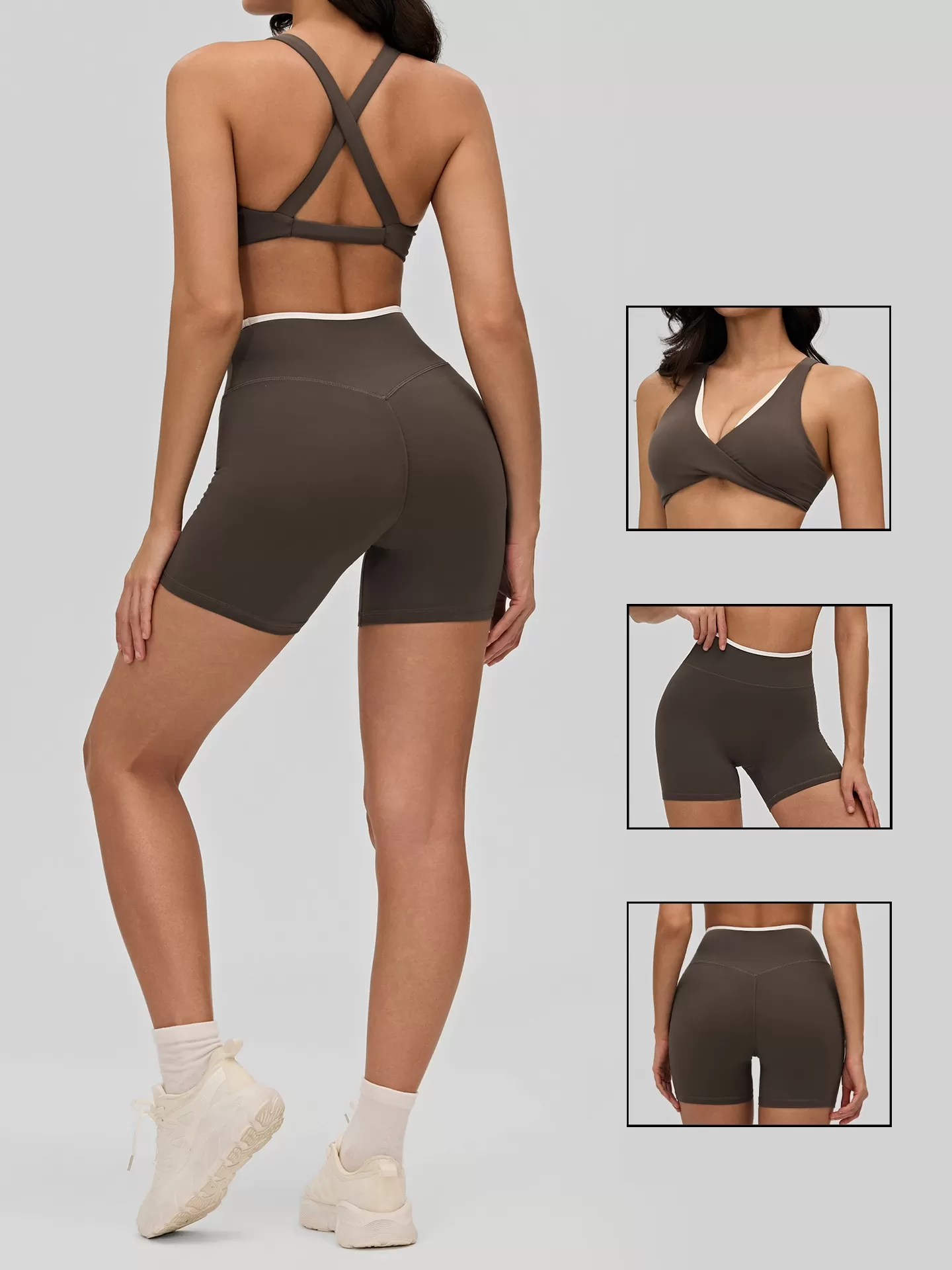 4 Piece Sets Fitness Clothings Yoga Suits Wear Set Workout Tracksuit Custom logo Outfits Gym Fitness Sets for Outdoor Training FGBDWB516190+516187+516188+516189