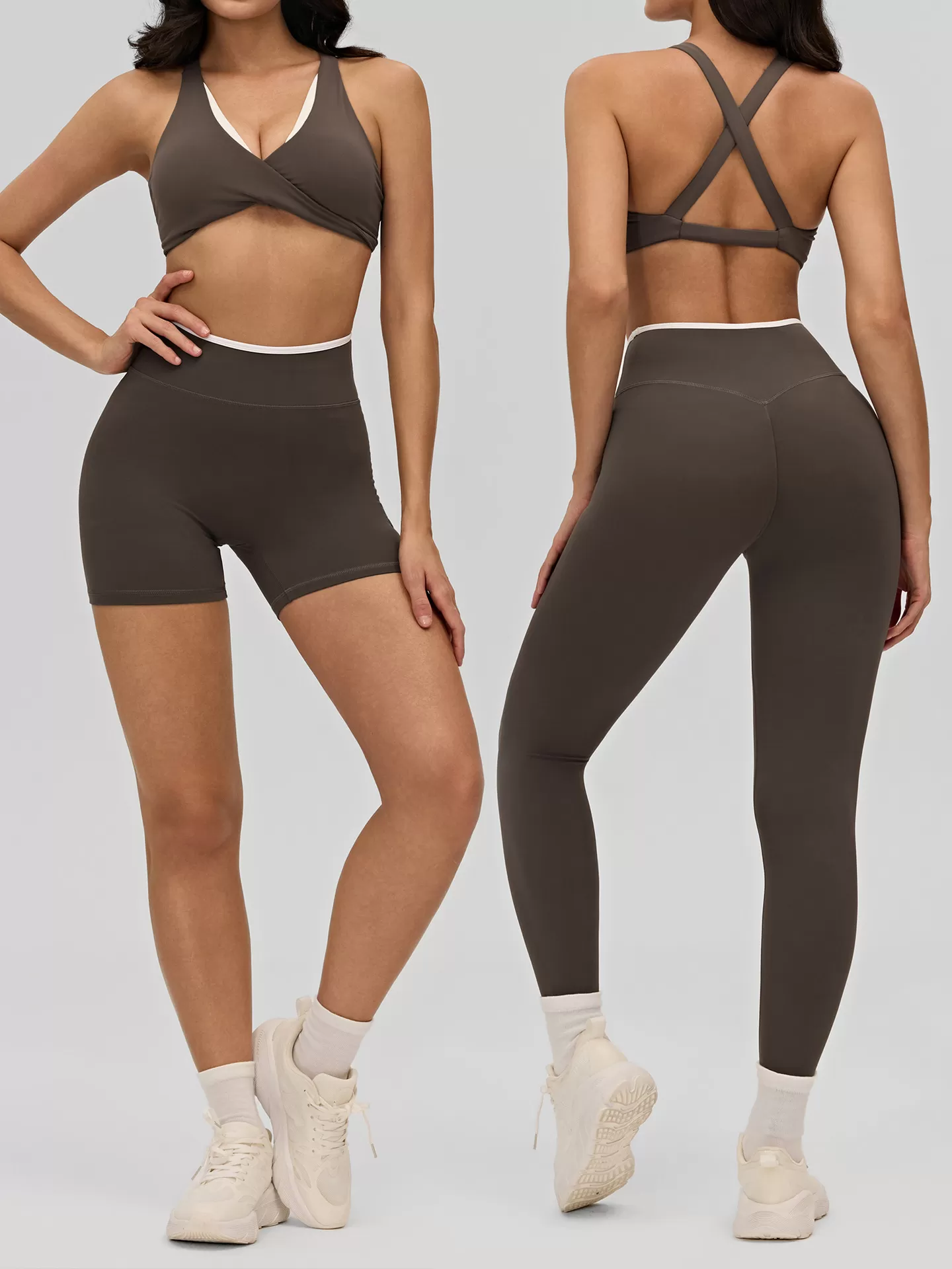 4 Piece Sets Fitness Clothings Yoga Suits Wear Set Workout Tracksuit Custom logo Outfits Gym Fitness Sets for Outdoor Training FGBDWB516190+516187+516188+516189