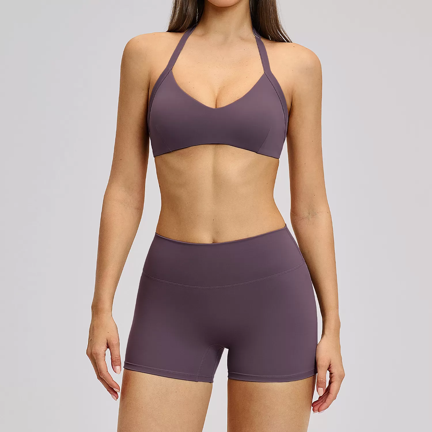 Eggplant bra+shorts