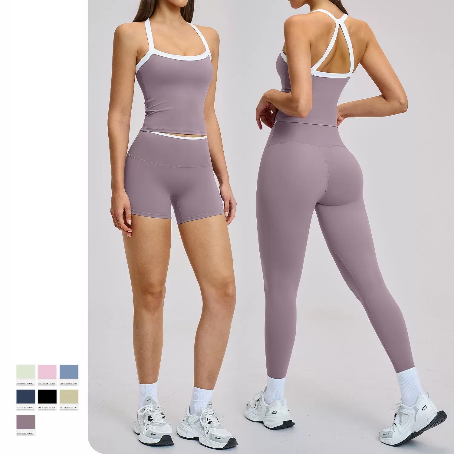 Yoga Set for Women 4 Piece High Quality Custom Logo Gym Fitness Breathable Yoga Sets Women Set Quick FGBTZ2027
