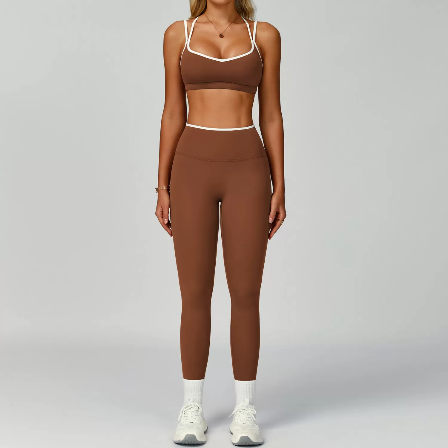 Brown bra+leggings