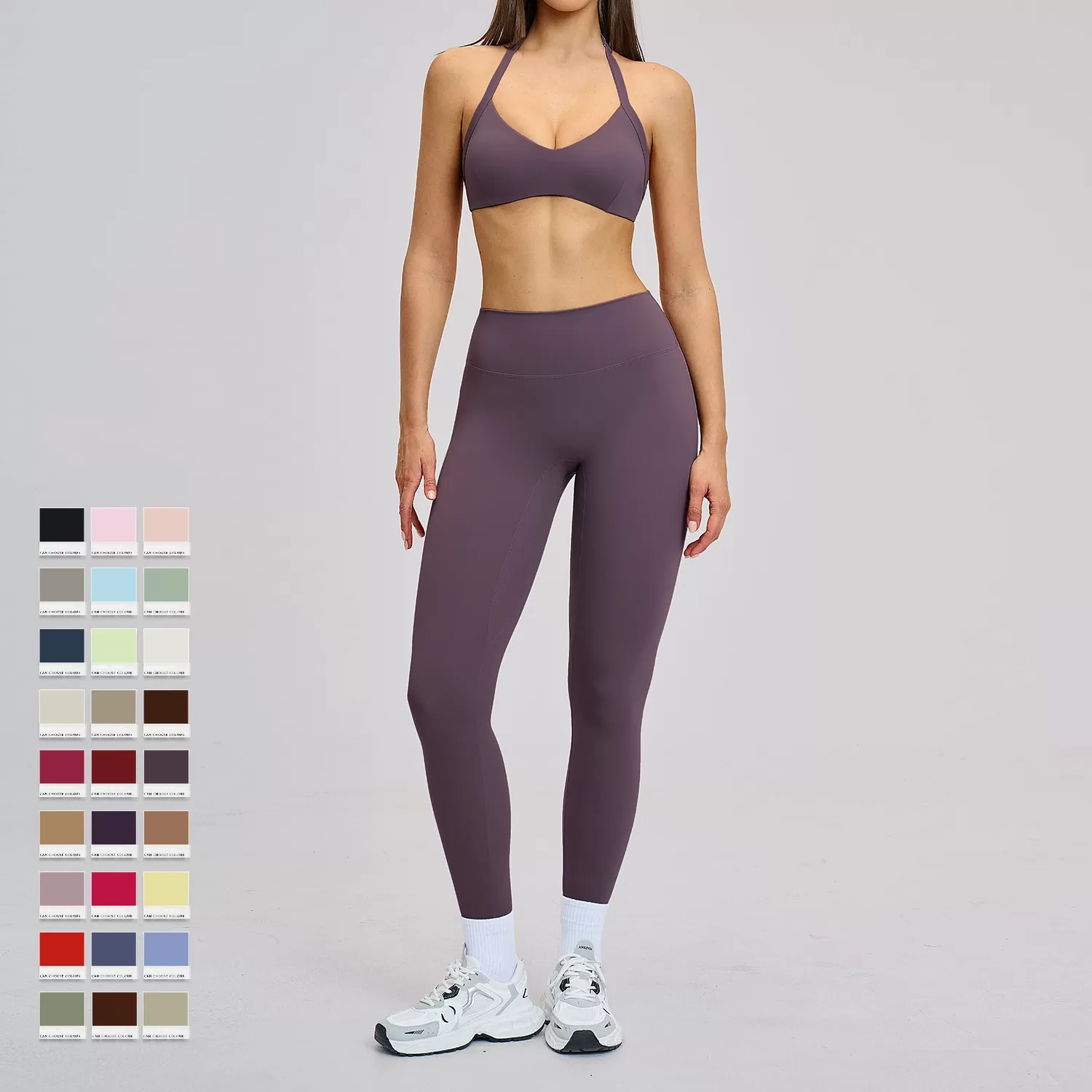Custom High Quality Nylon Spandex 4-way Stretch High Waist Tummy Control Gym Yoga Pants Leggings for Women FGCCK8519
