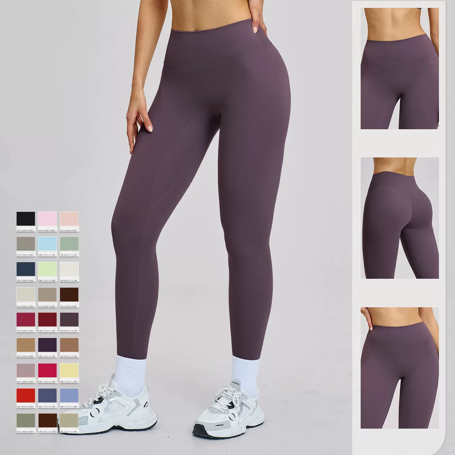 Custom High Quality Nylon Spandex 4-way Stretch High Waist Tummy Control Gym Yoga Pants Leggings for Women FGCCK8519